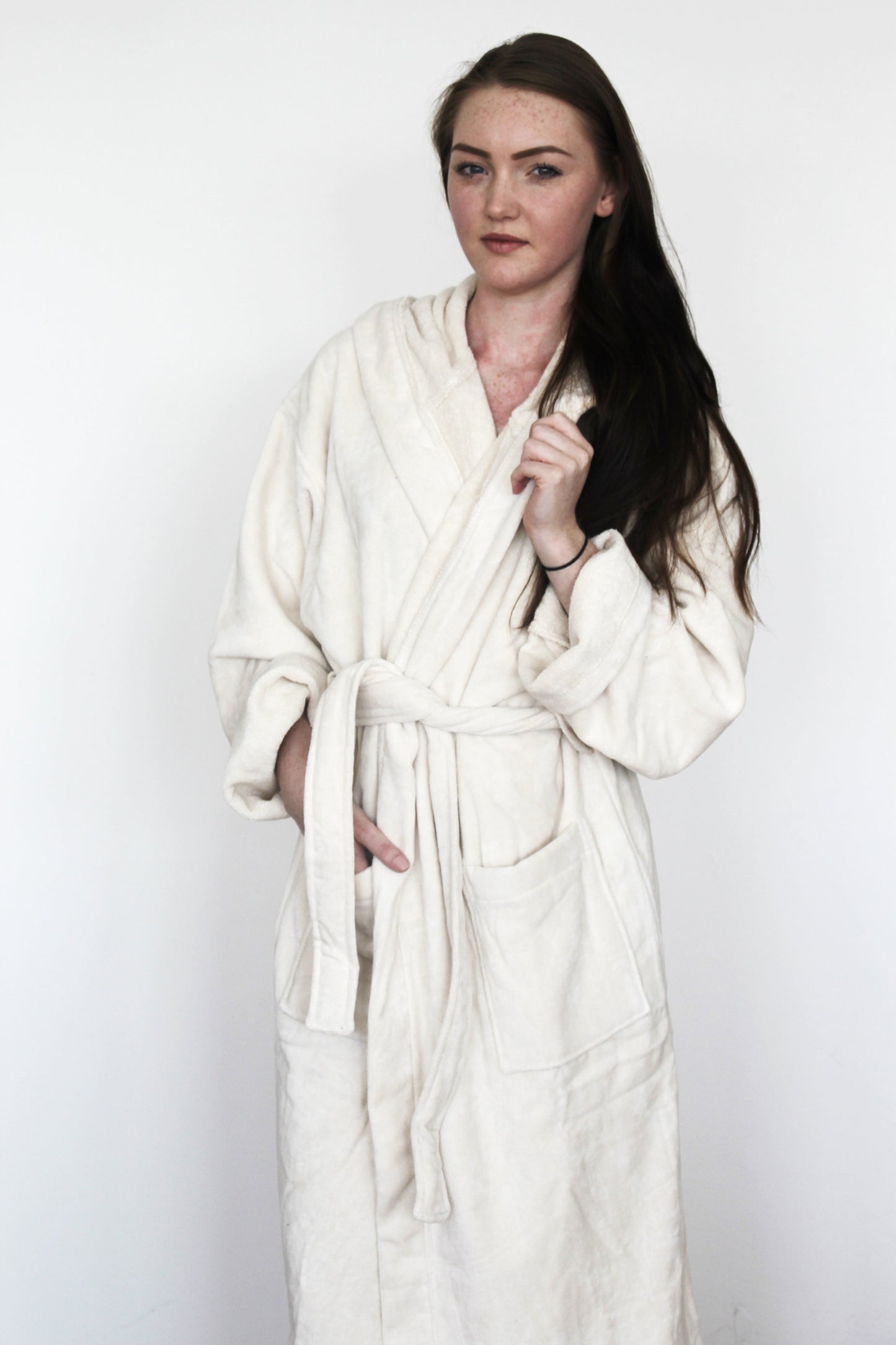 Velour Bademantel aus 100 % Bio