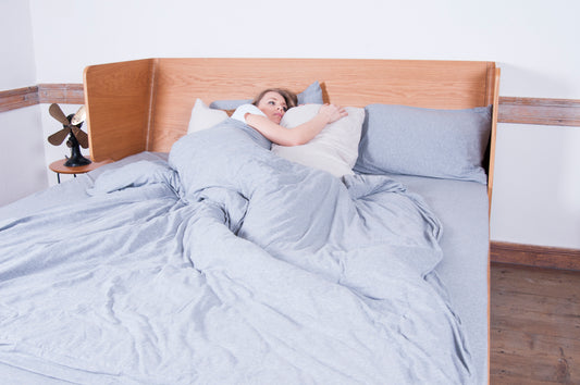 Bettwäsche-Set aus 100 % Bio-Baumwolle – Grau meliert – Mix and Match