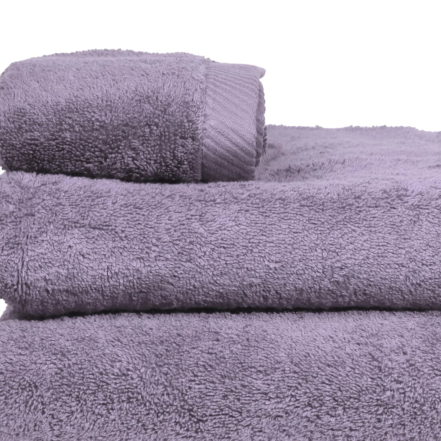 Luxuriöses Handtuch aus 100% Bio-Baumwolle – Lilagrau